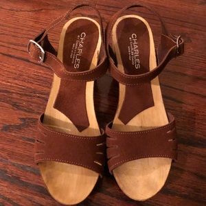 Brown suede Charles David heels